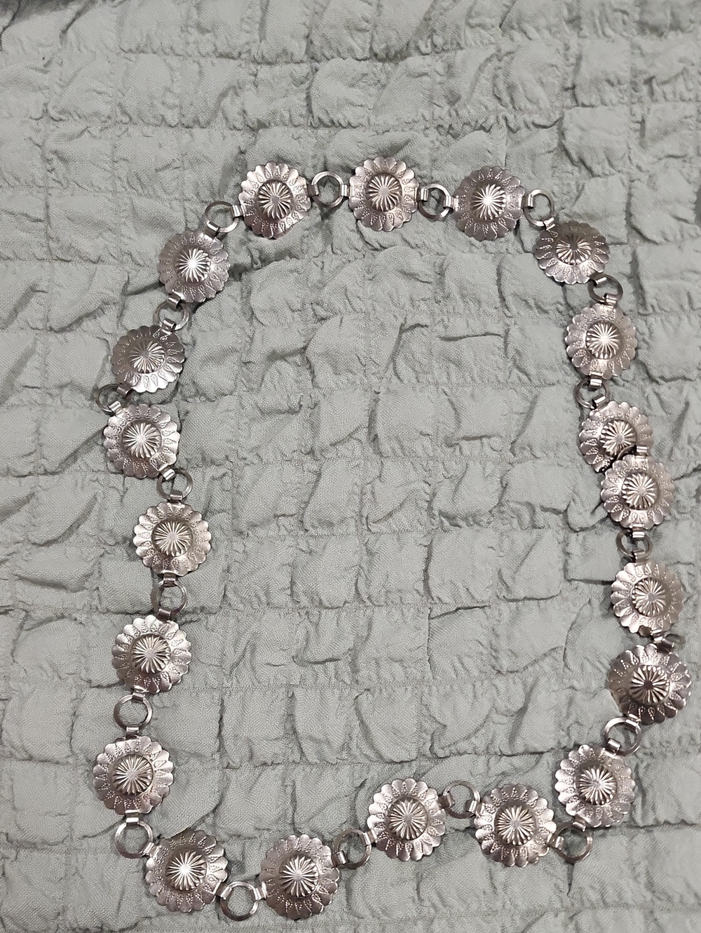 Silver Floral Concho Necklace - Women Jewelry